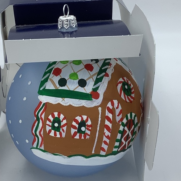 NWOT Mouth Blown Glass Gingerbread Ornament Hand Painted in Italy - Picture 5 of 12
